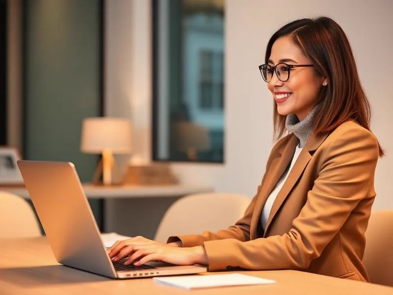 Profesional realizando entrevista virtual de trabajo para proceso de reclutamiento